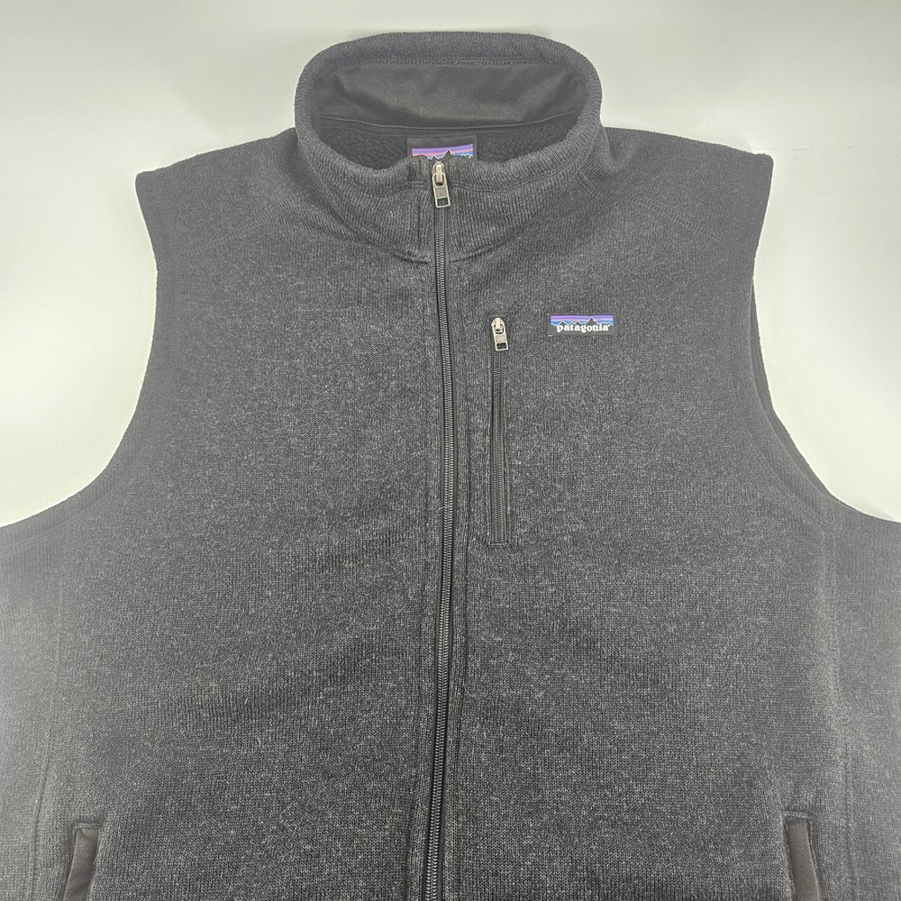 Patagonia Better Sweater Vest Mens XL Charcoal Grey Full Zip Fleece 25882